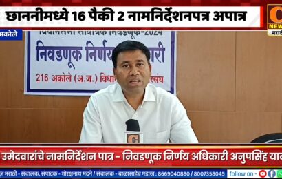 अकोलेमध्ये आता 12 उमेदवार रिंगणात, छाननीत 2 नामनिर्देशनपत्र अपात्र