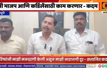 राहुरी – माझी नाराजी दूर मी भाजप आणि कर्डिलेंसाठी काम करणार – सत्यजित कदम