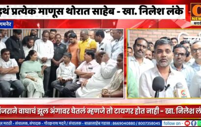 संगमनेरमध्ये प्रत्येक माणूस थोरात साहेब, बाळासाहेब थोरातच खरे टायगर – खा. निलेश लंके