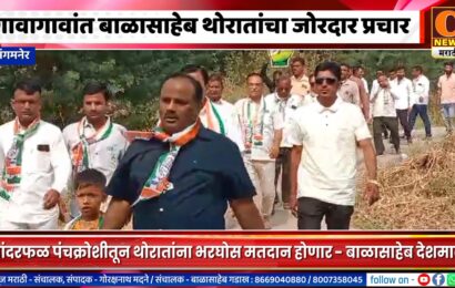 संगमनेर – गावागावांत बाळासाहेब थोरातांचा जोरदार प्रचार, धांदरफळ पंचक्रोशीतून मोठं मताधिक्य – बाळासाहेब देशमाने