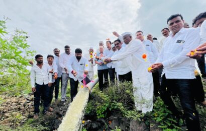 माजी मंत्री बाळासाहेब थोरात यांच्यामुळेच निळवंडेचे पाणी – इंद्रजीत थोरात